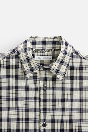 CHECK SHIRT - Beige by Zara - Image 7