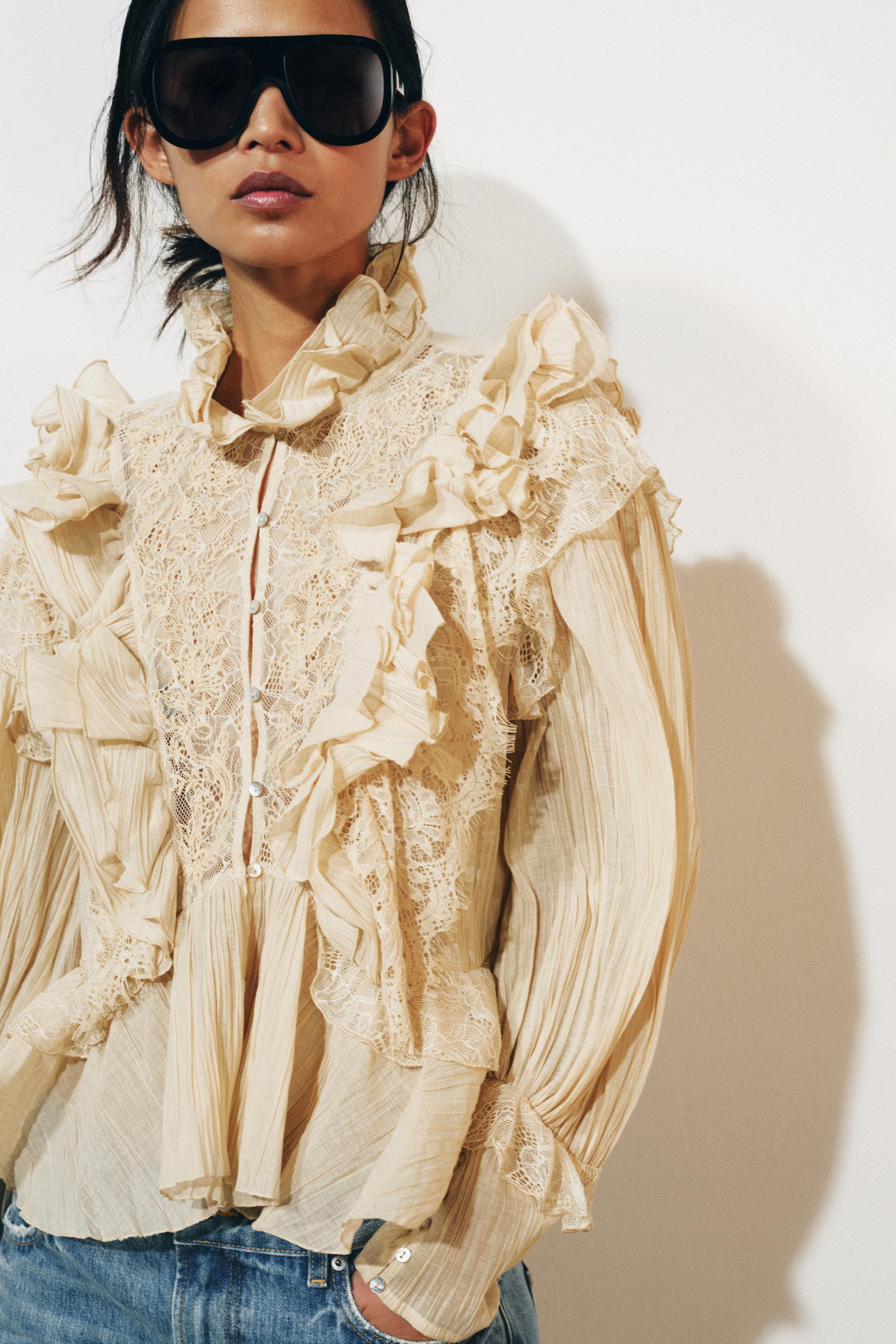 ZW COLLECTION ROMANTIC RUFFLED SHIRT thumbnail 4