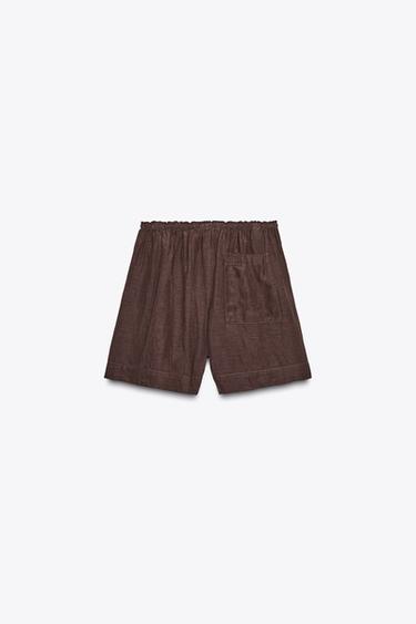 SHORTS FLUIDES ZW COLLECTION - Marron de Zara - Image 7