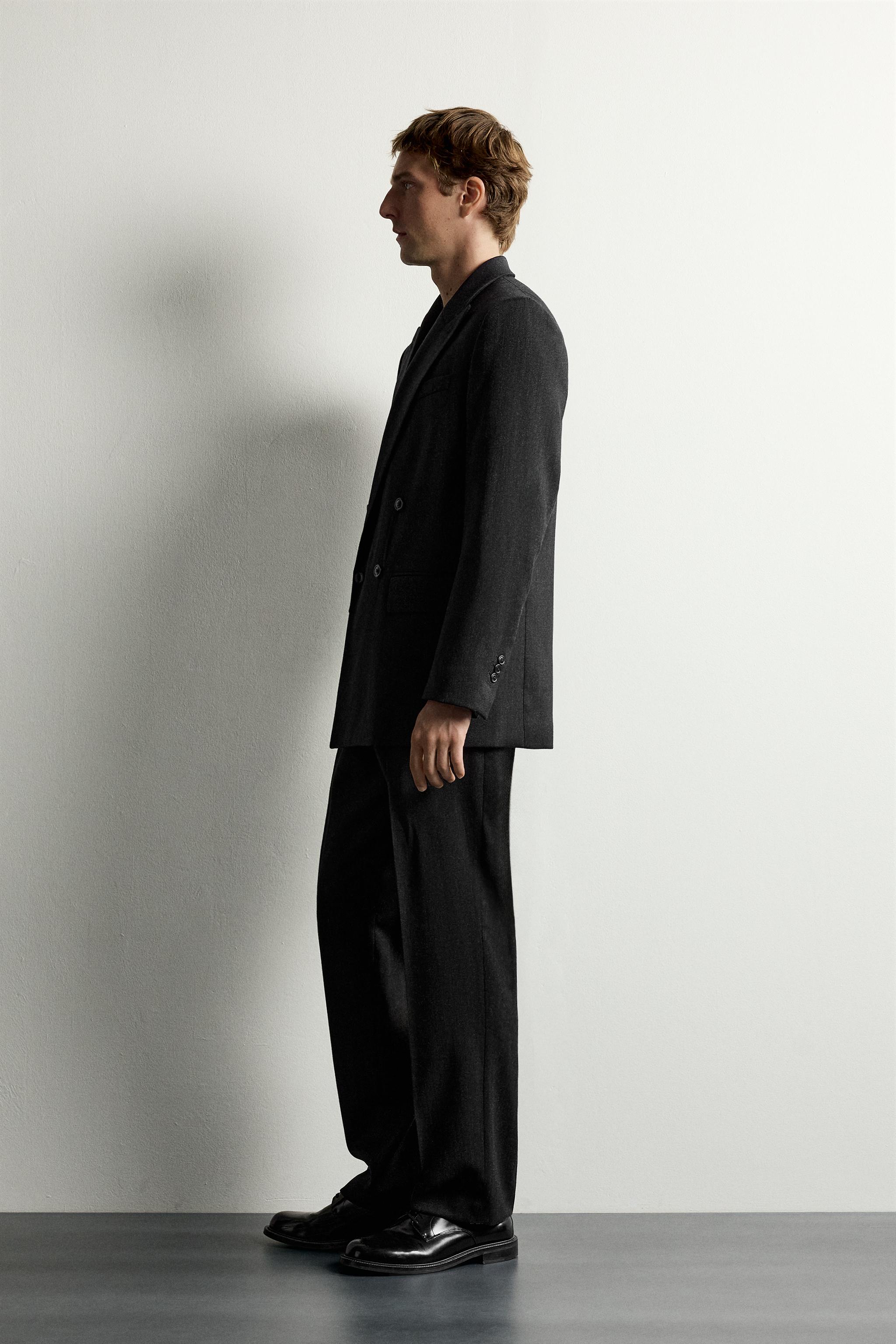 100% WOOL MANTECO® DOUBLE-BREASTED SUIT BLAZER