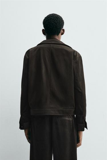 TEXTURED VELVET OVERSHIRT - Brown by Zara - Image 2