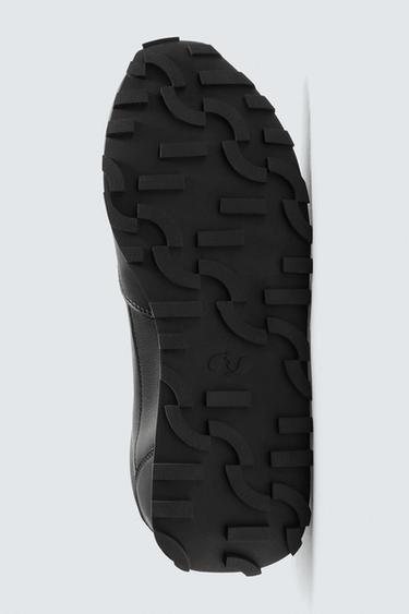 CASUAL LEATHER TRAINERS - Black by Zara - Image 7