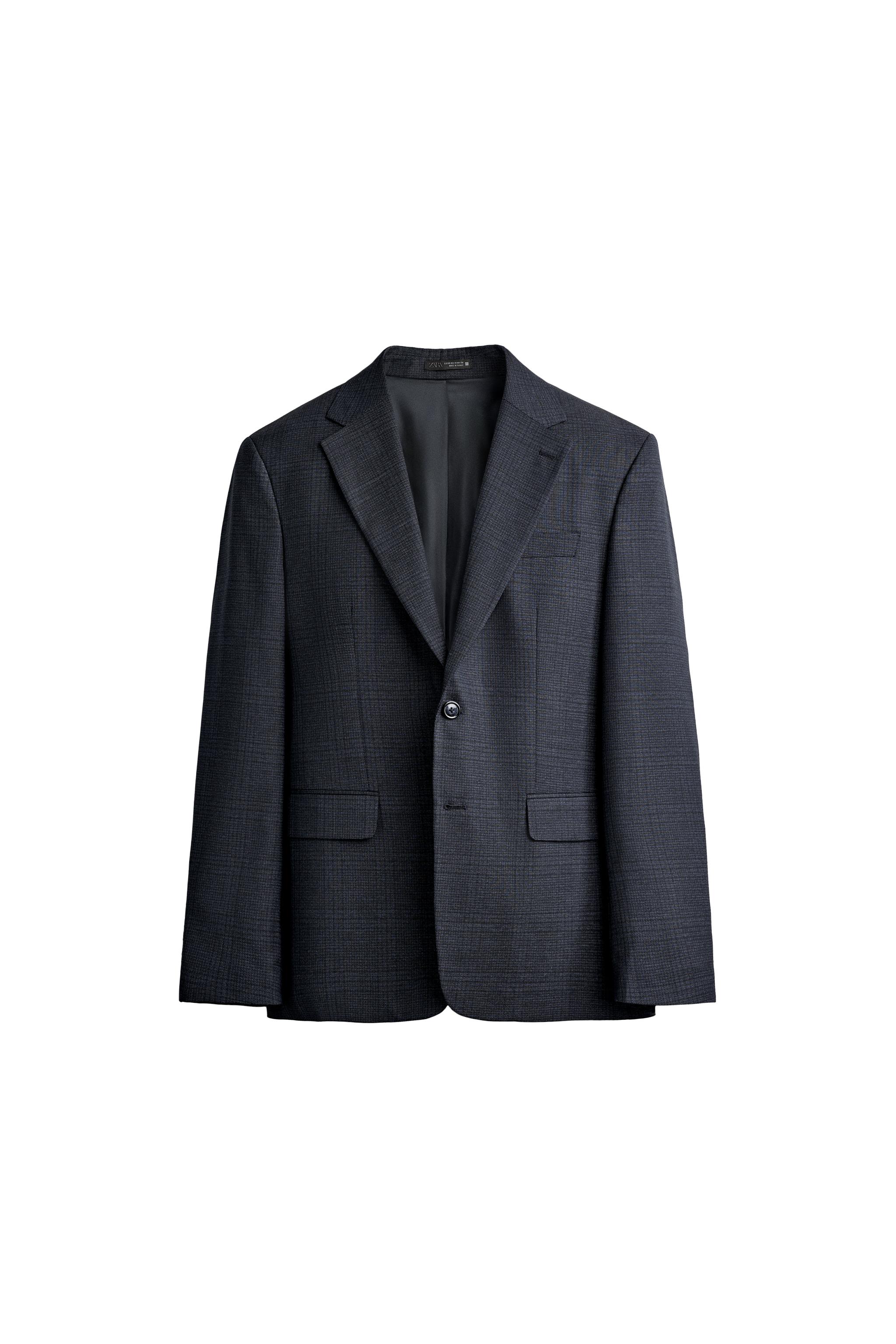 CHECKED REGULAR FIT SUIT BLAZER
