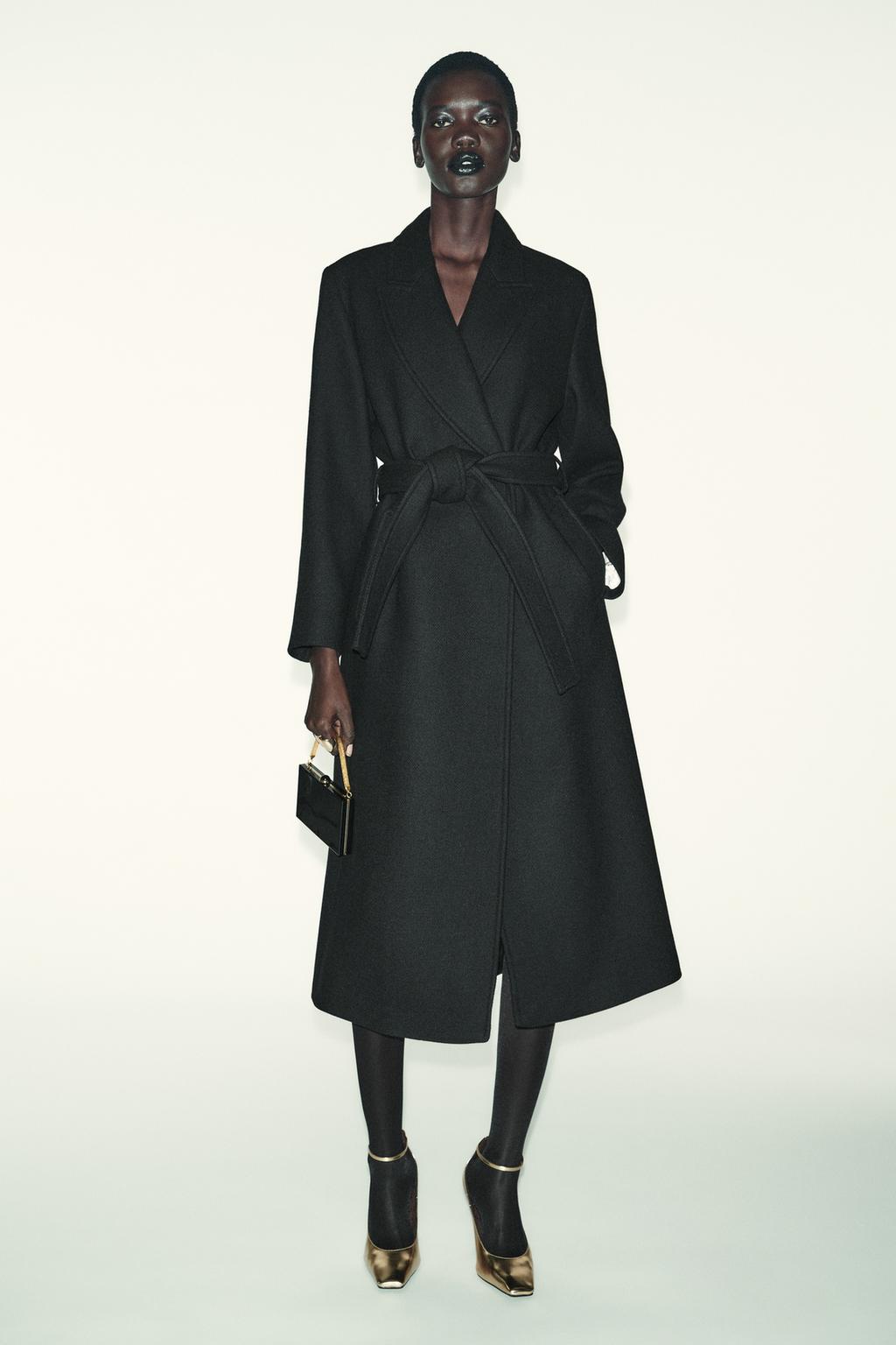 LONG BELTED WOOL COAT