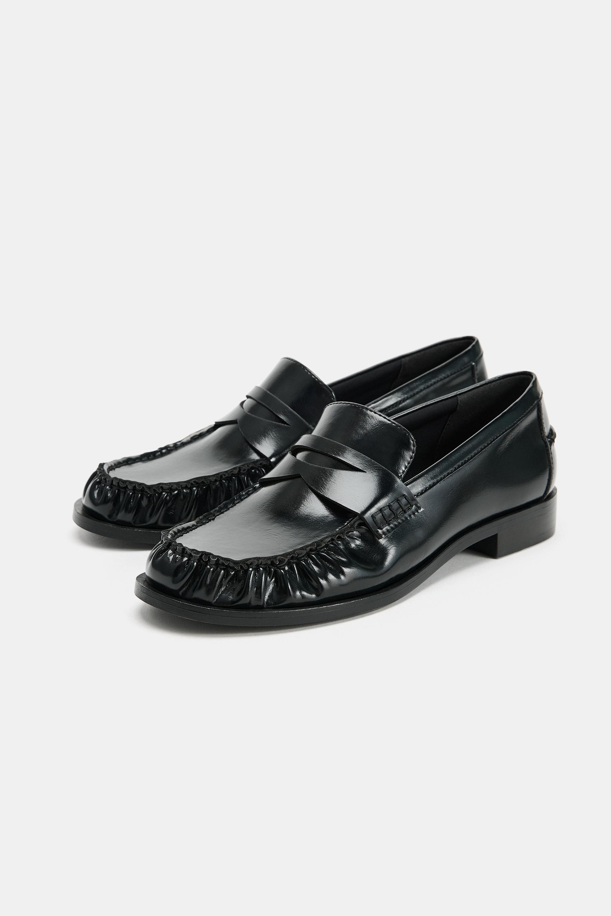 PATENT-EFFECT LOAFERS