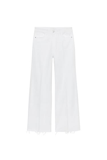 Z1975 MID-WAIST STRAIGHT JEANS - White by Zara