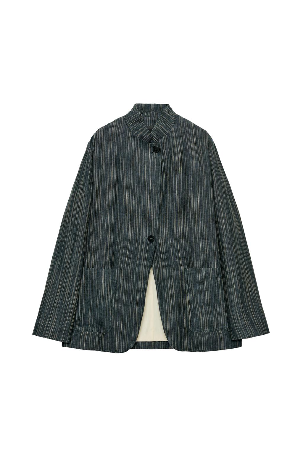 ZW COLLECTION STRIPED LINEN BLAZER