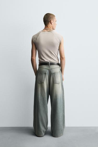 BAGGY FIT JEANS - Blue / Green by Zara - Image 2