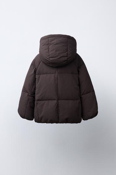 PLUMÍFERO 50% PLUMA Y 50% PLUMÓN WATER REPELLENT - Marrón de Zara