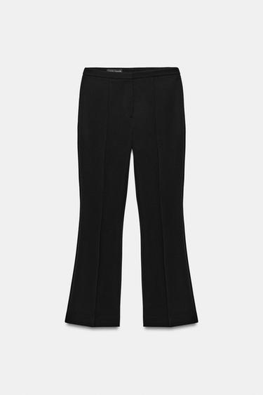 FLARE TROUSERS WITH SEAM DETAIL - Black by Zara - Image 0