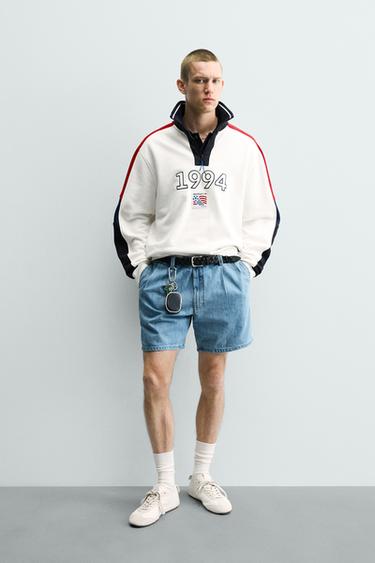 USA 94 FIFA WORLD CUP™ FIFA CLASSICS QUARTER-ZIP SWEATSHIRT - Oyster-white by Zara