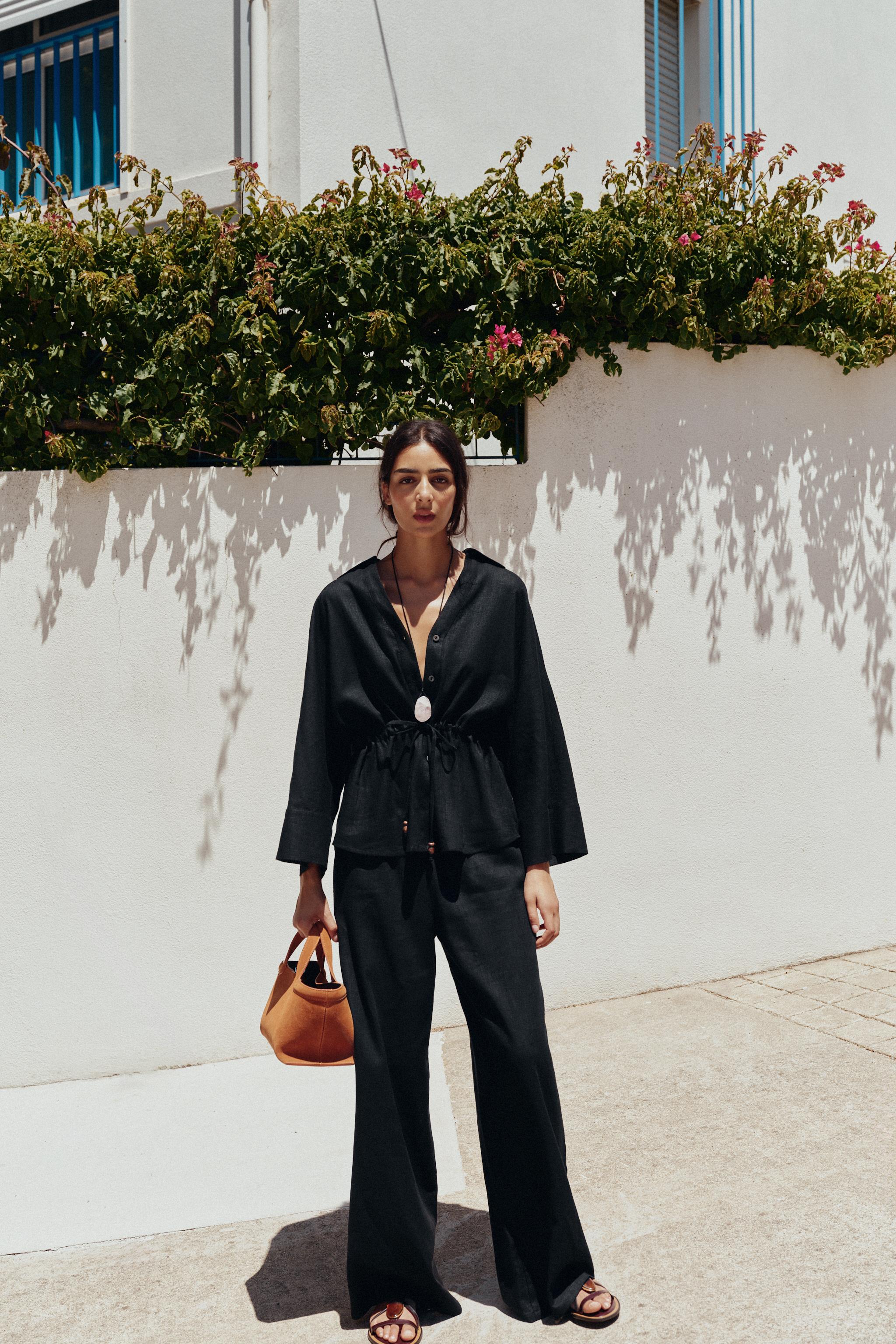 WIDE LINEN PANTS
