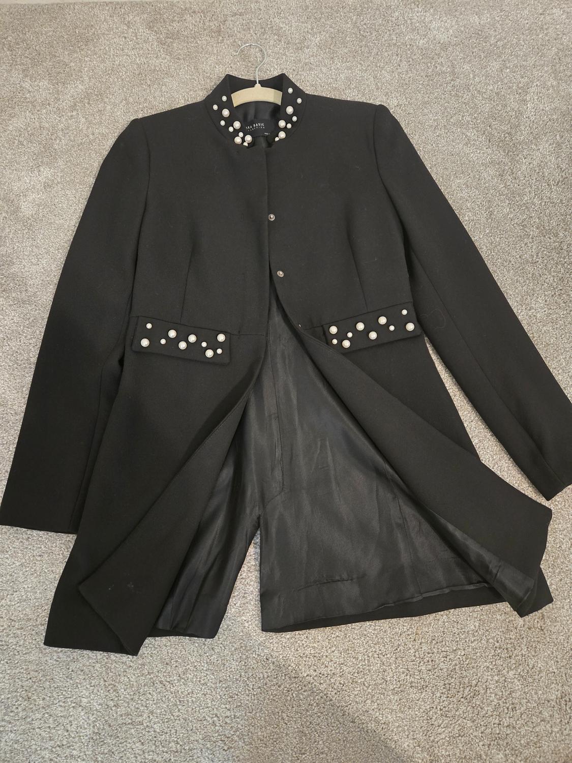 MOLESKIN FROCK COAT WITH PEARL BEADS - Image 3