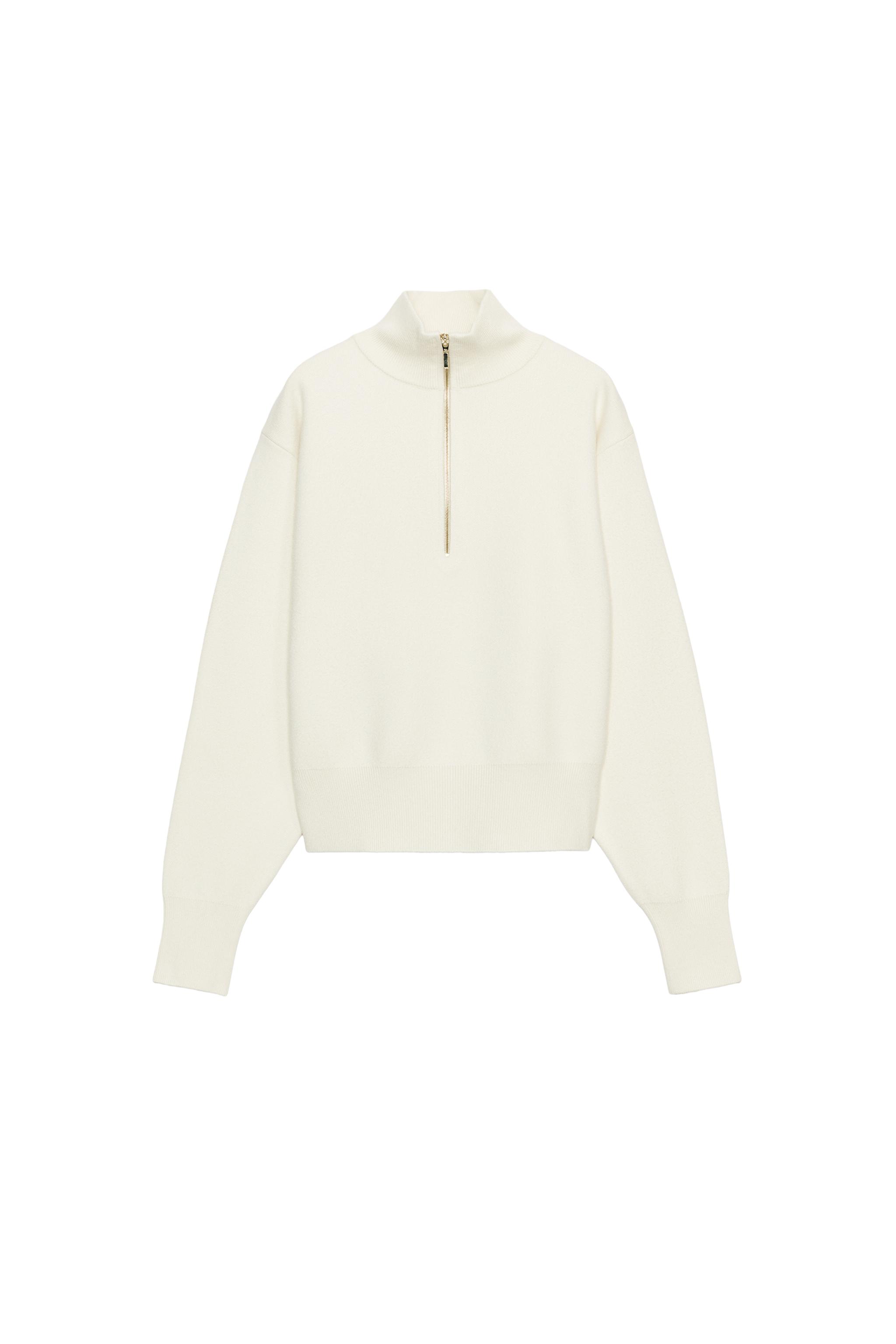 トップス plunge loose knit theredthread SUÉTER DE TRICÔ GOLA ALTA - Cru | ZARA Brasil