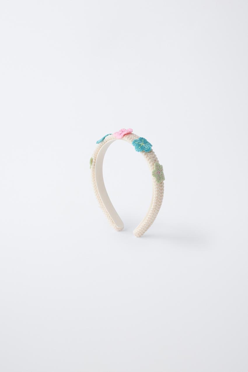 CROCHET FLOWER HEADBAND - Ecru | ZARA United States display picture 3