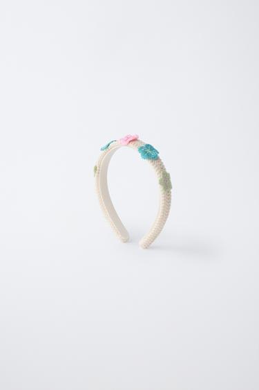 DIADEMA CROCHET FLORES - Crudo de Zara