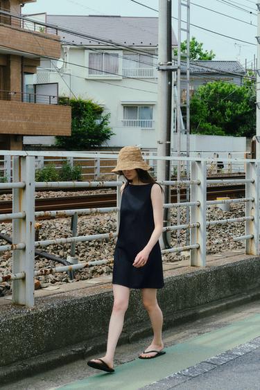 ZW COLLECTION SHORT DENIM DRESS - Blue by Zara