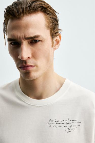 T-SHIRT À IMPRIMÉ PAYSAGE - Blanc de Zara - Image 4