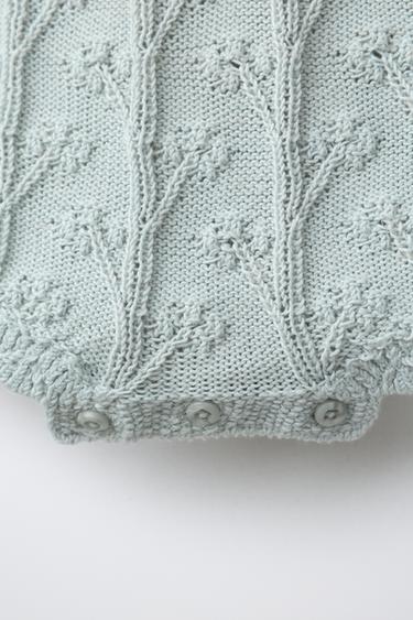 BODY EN MAILLE À VOLANTS ET LIN - Vert pastel de Zara - Image 3