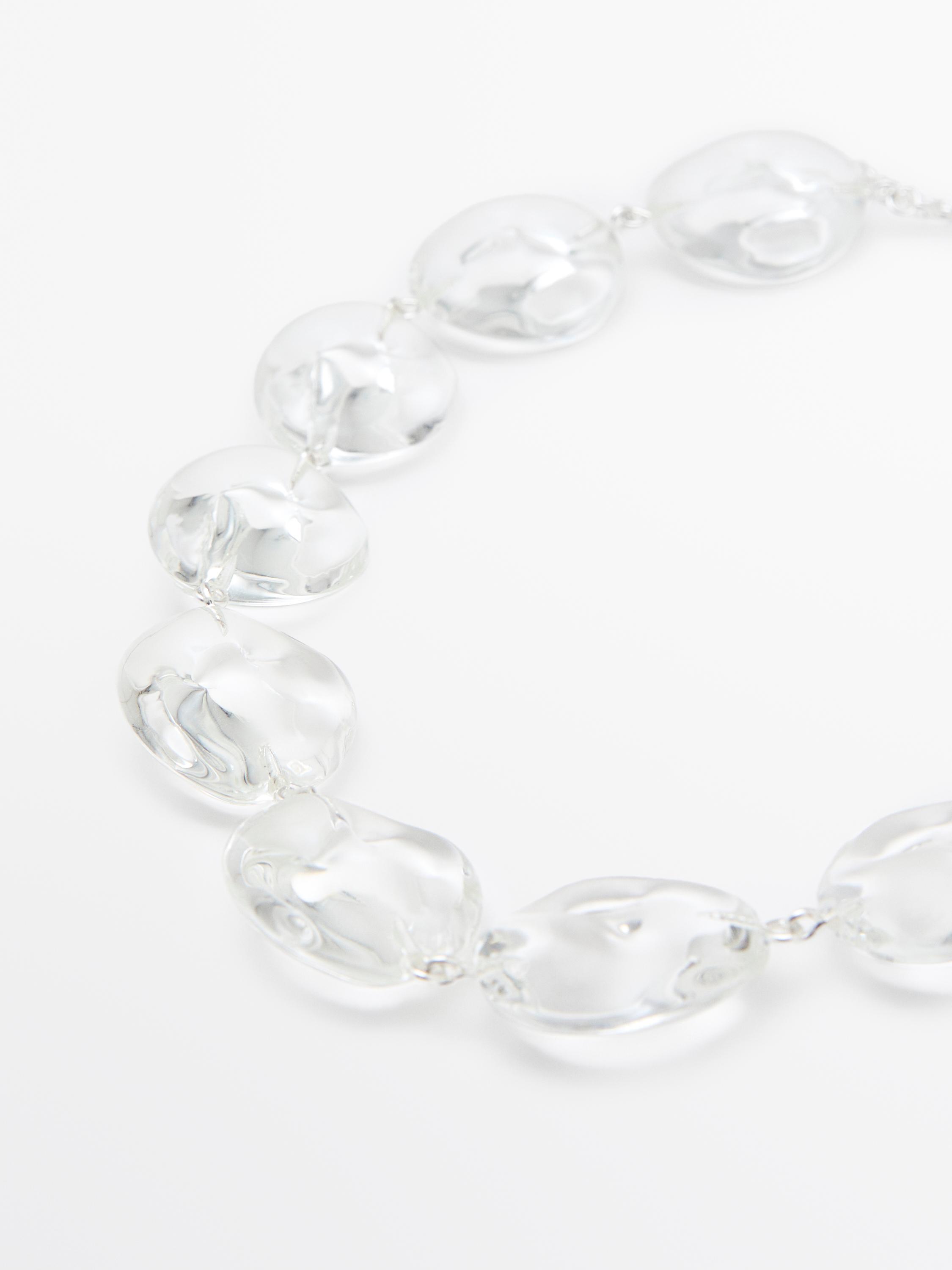 Collier pièces en verre