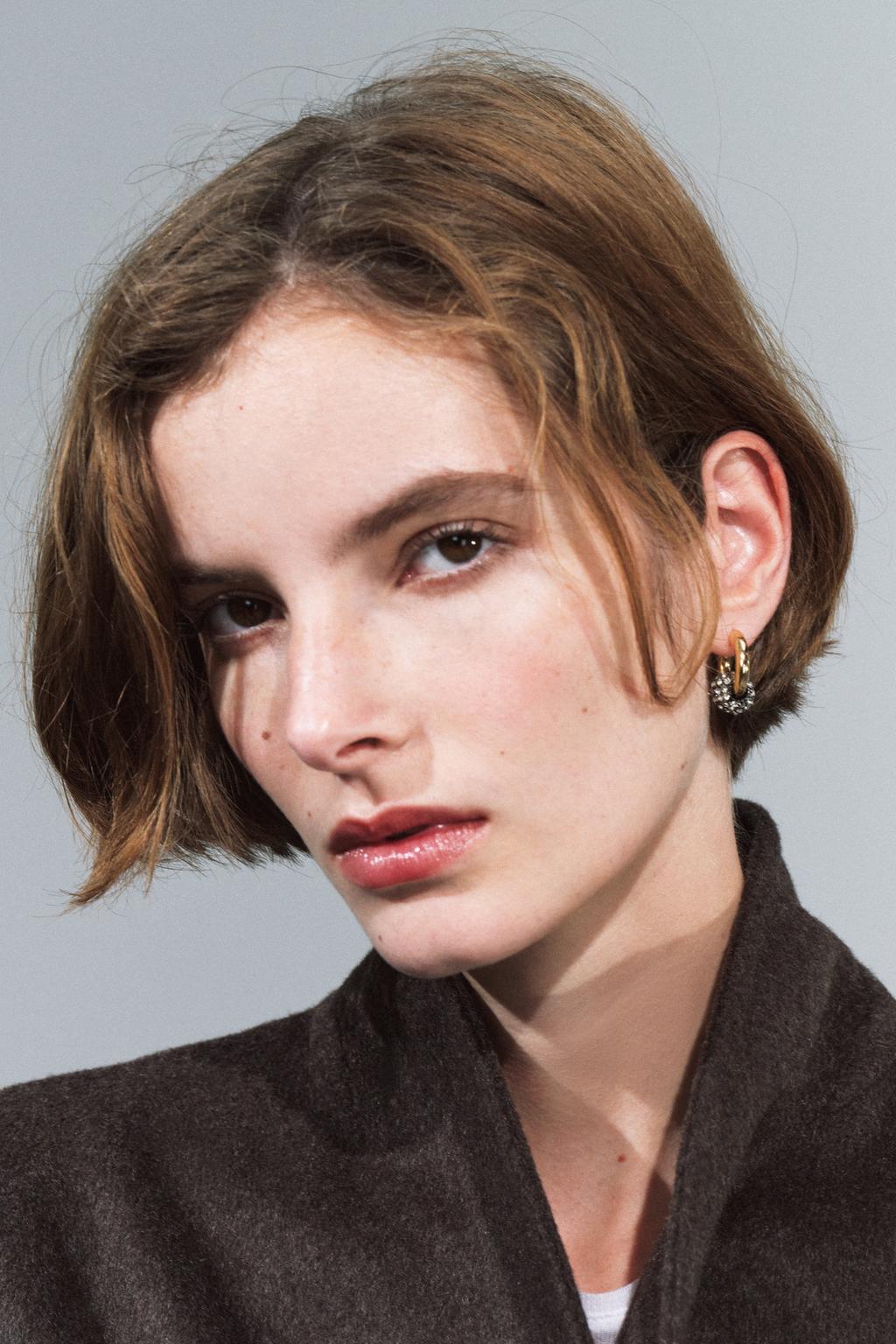 RHINESTONE HOOP EARRINGS