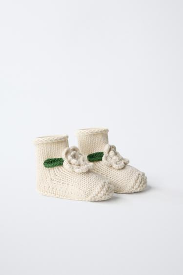 EMBROIDERED BOOTIES - Ecru White by Zara - Image 2
