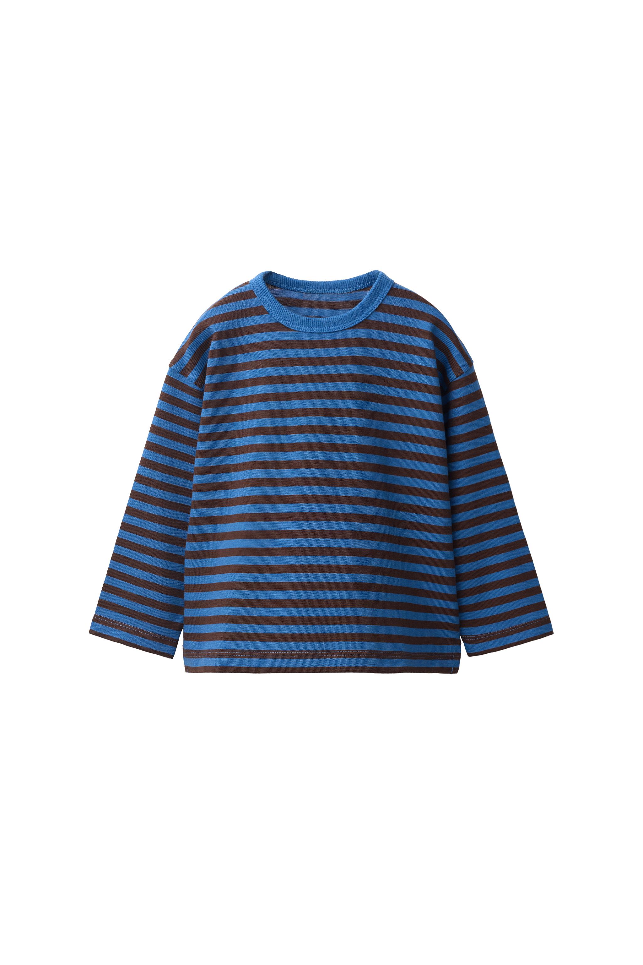 STRIPED T-SHIRT - Brown-Blue | ZARA United States