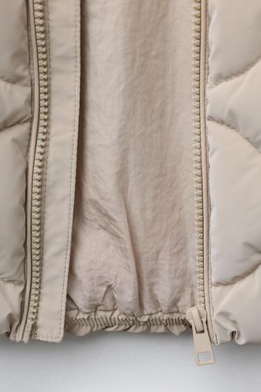 VESTE REMBOURRÉE EFFET GOMMÉ - Sable de Zara - Image 7