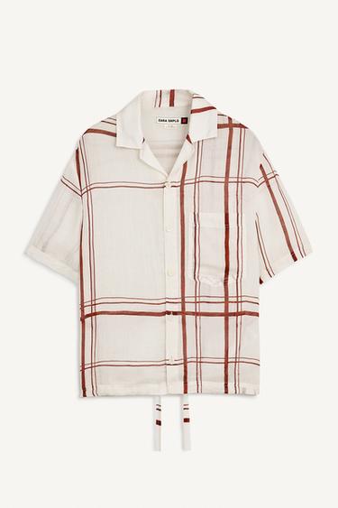 CHCKD SHRT - Crudo / Rojo de Zara