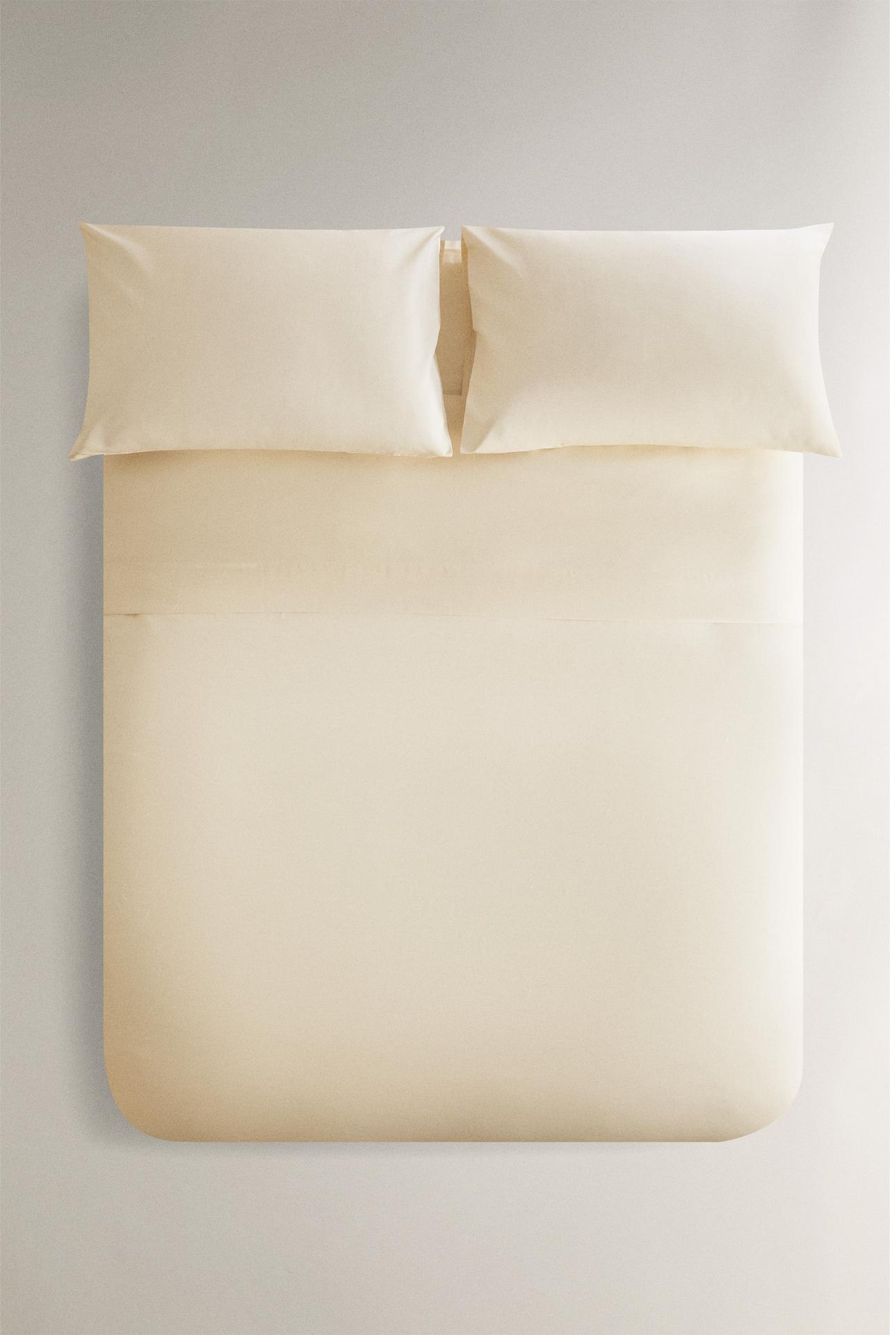 SATEEN FITTED SHEET | 40 CM HIGH (1000 THREAD COUNT) — Cream