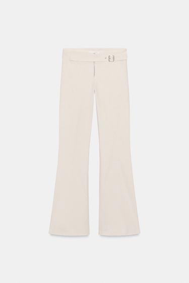 STRETCH TWILL TROUSERS WITH BELT LOOPS - Mid-ecru by Zara - Image 3