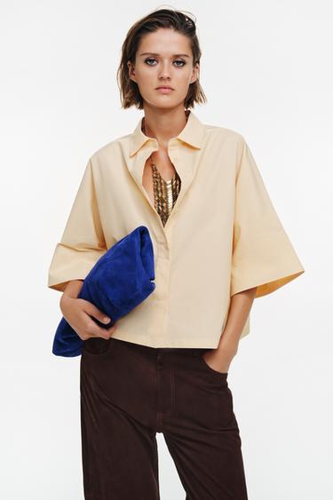 ZW COLLECTION POPLIN SHIRT - Yellow by Zara