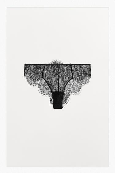 LACE BRIEFS - Black by Zara