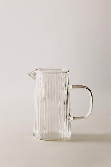 RAISED BOROSILICATE MILK JUG - Transparent by Zara