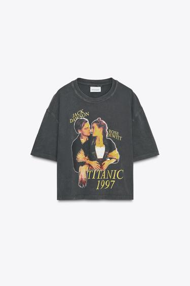 T-SHIRT EFFET DÉLAVÉ TITANIC - Gris anthracite de Zara - Image 3