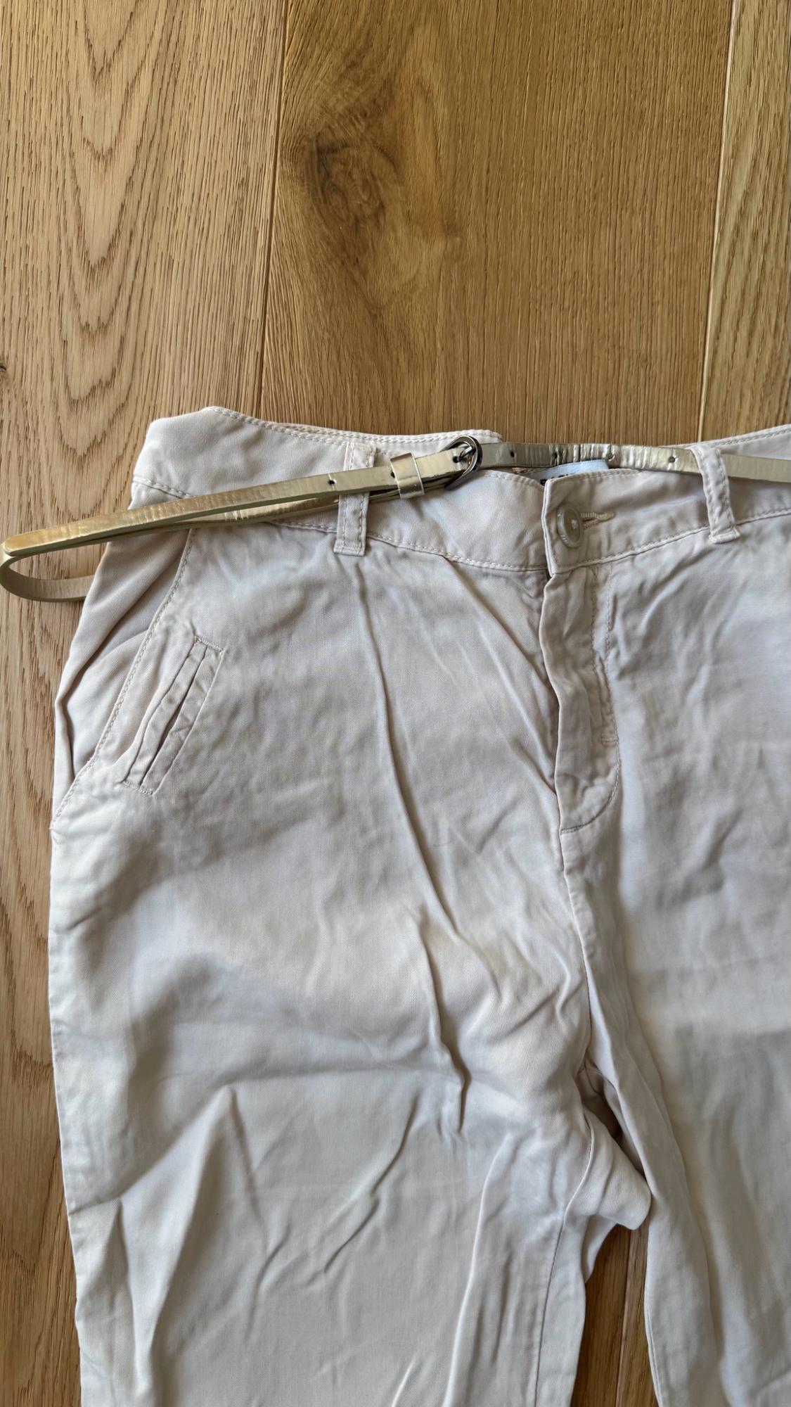CHINO TROUSERS WITH METALLIC BELT - Image 3