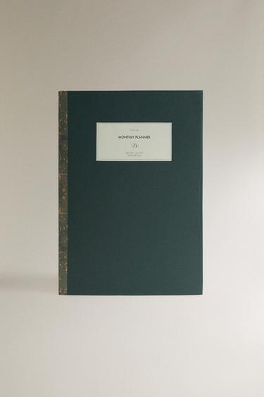 EXTRA LARGE MONTHLY PLANNER - Green by Zara - Image 0
