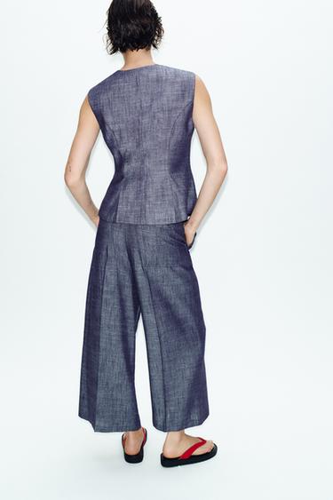 HIGH-WAIST CULOTTES SET - Indigo by Zara - Image 3