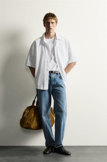 Zara 寬鬆版牛津襯衫 - 白色