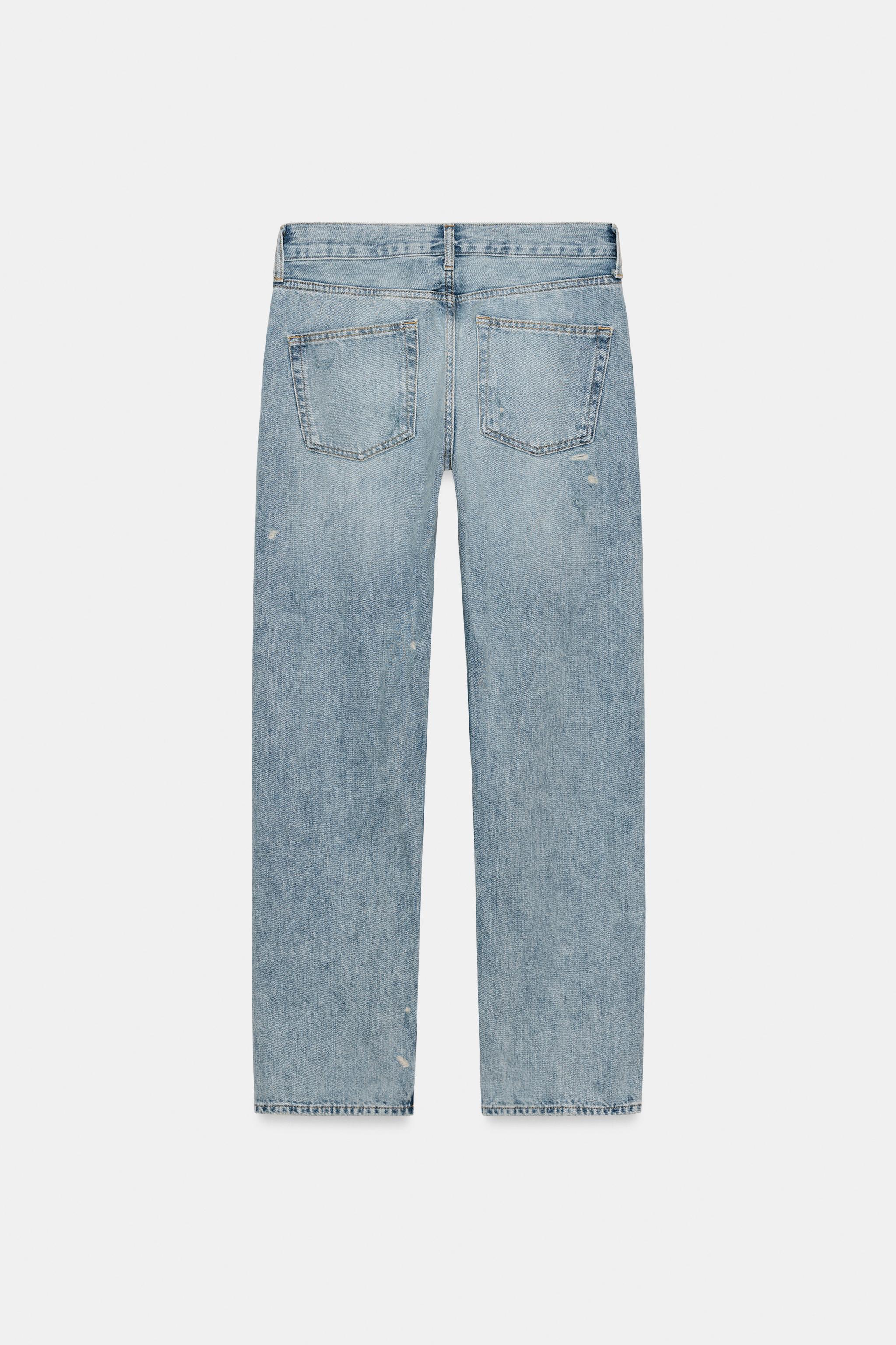 ZW COLLECTION RELAXED STRAIGHT LOW RISE JEANS