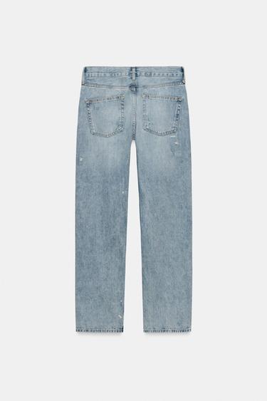 ZW COLLECTION RELAXED STRAIGHT LOW-RISE JEANS - Blue by Zara - Image 9
