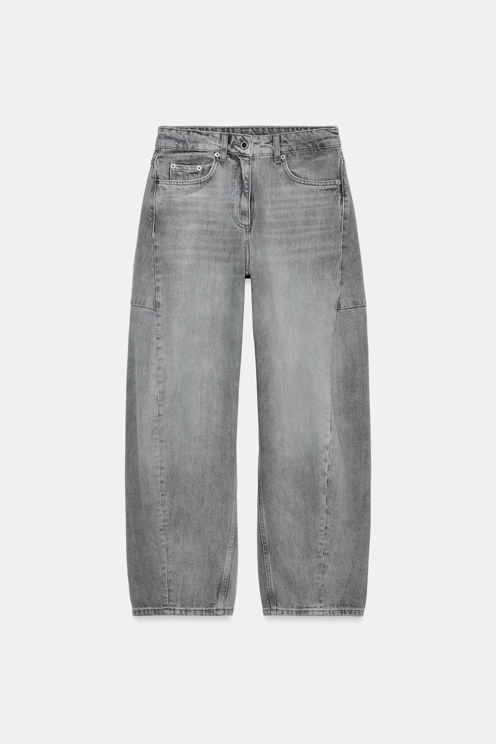 JEANS ZW COLLECTION BALLOON TIRO MEDIO - Azul claro | ZARA Chile