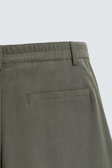 RELAXED FIT SUIT TROUSERS - ecru/khaki by Zara - Image 8