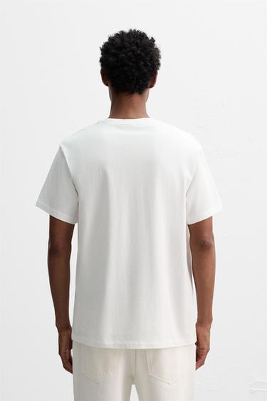 WASHED SLIM FIT T-SHIRT - White by Zara - Image 2