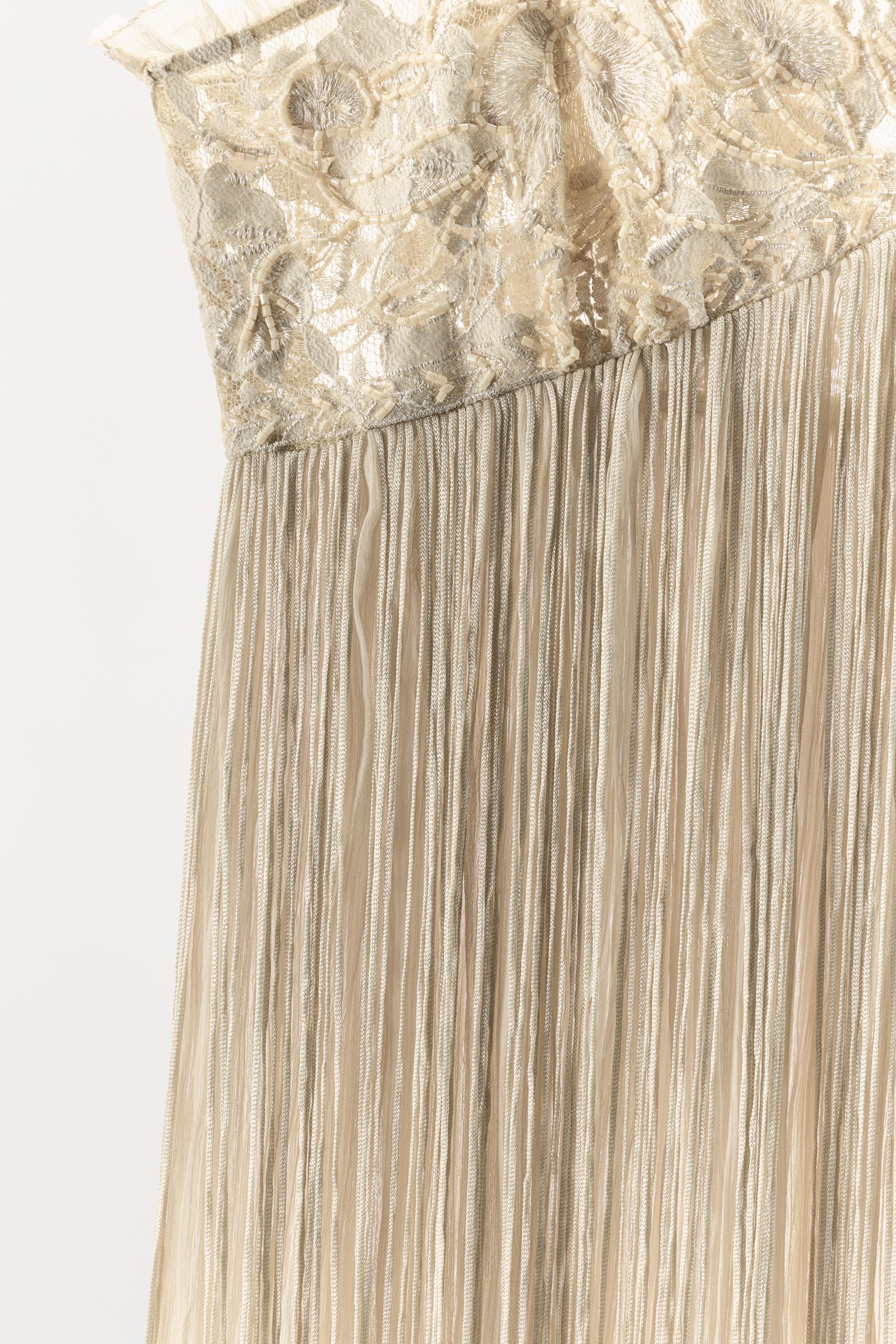 EMBROIDERED FRINGE COMBINATION DRESS