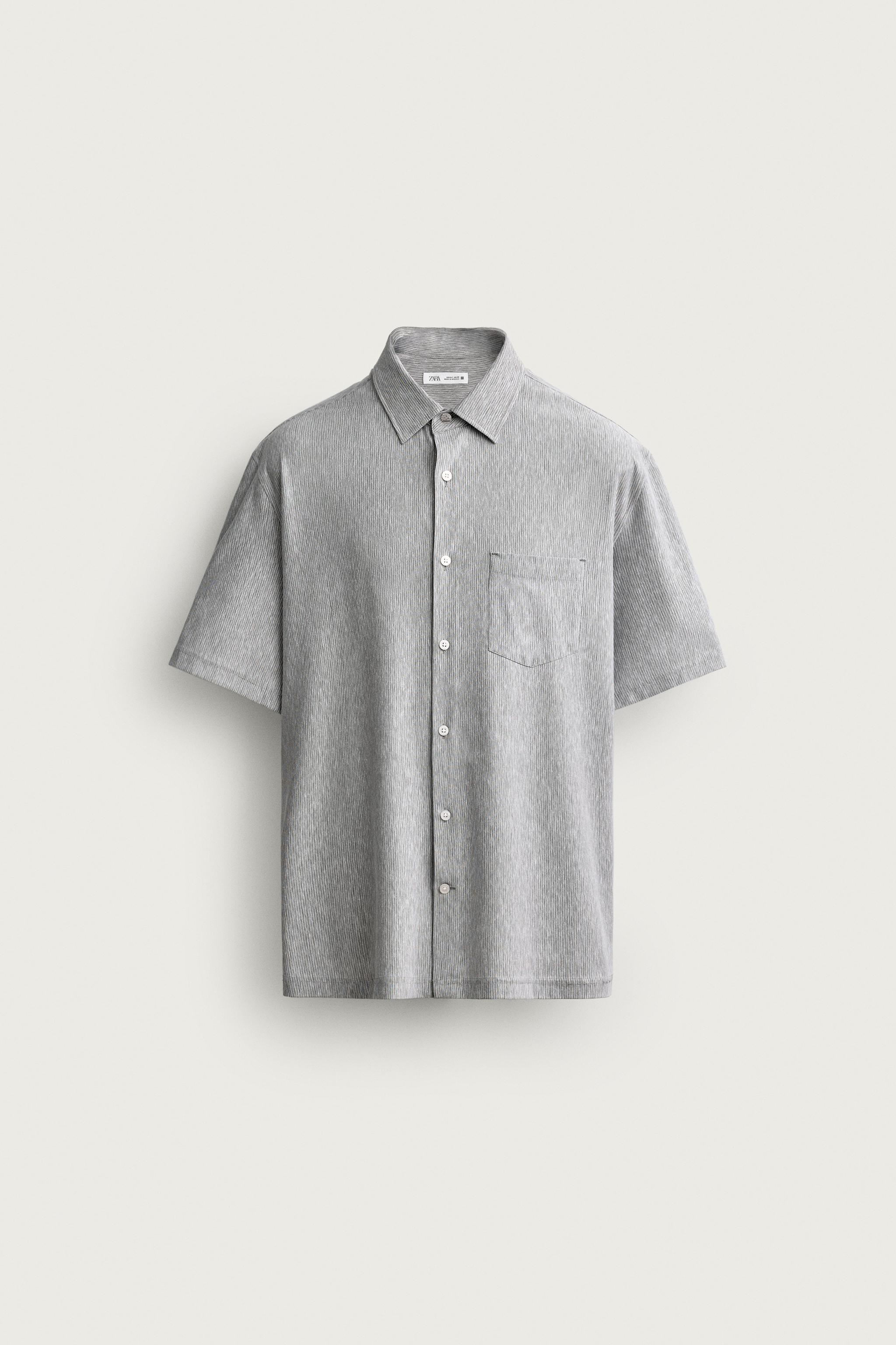 COMFORT REGULAR FIT SHIRT — Green stripe
