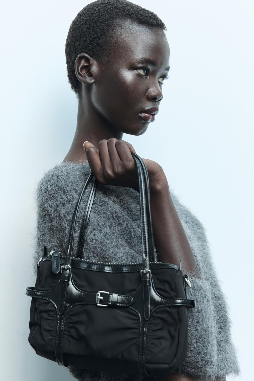 Black shoulder bag zara Clearance