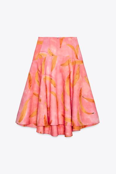 ZW COLLECTION PRINTED MIDI SKIRT - Pink by Zara - Image 4