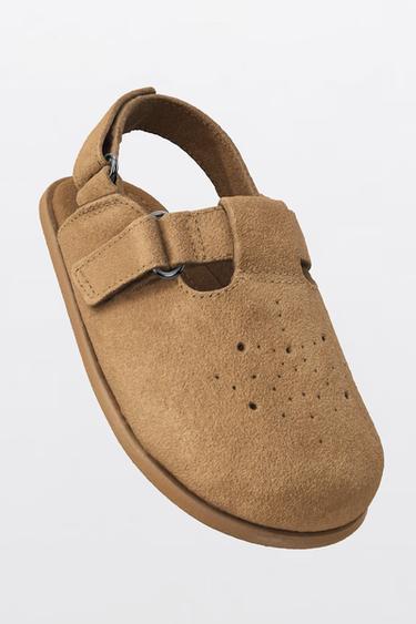 LEATHER BAREFOOT CLOGS - Brown by Zara - Image 1