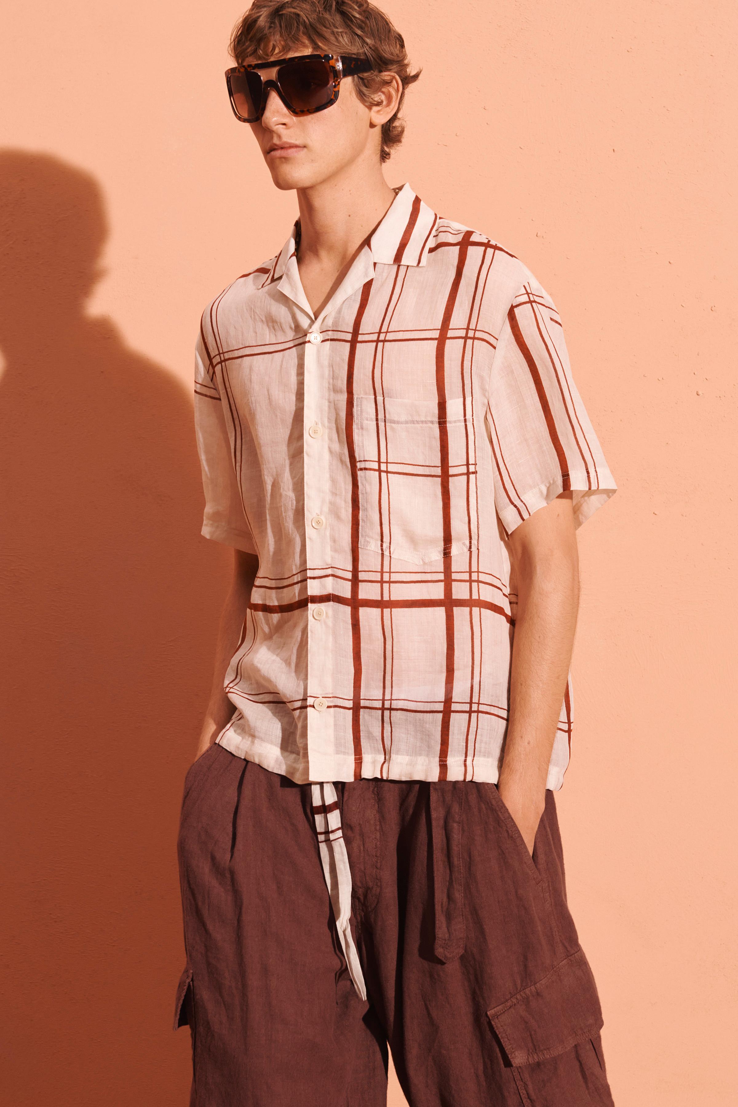 CHCKD SHRT - Ecru / Red | ZARA United States